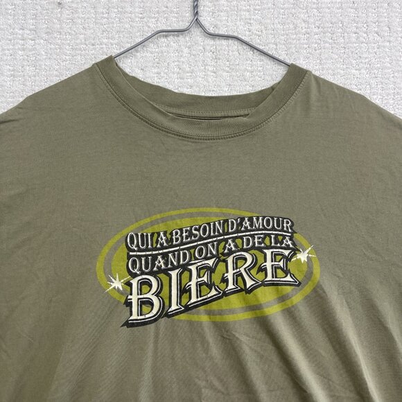 725 Originals Shirt Men XL Qui a besoin d’amour quand on a de la bière QC Humour - Picture 2 of 15